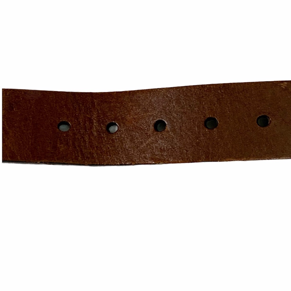 DOCKERS Jae Brown Leather Belt Sz 38 11D00215 - Picture 2 of 6